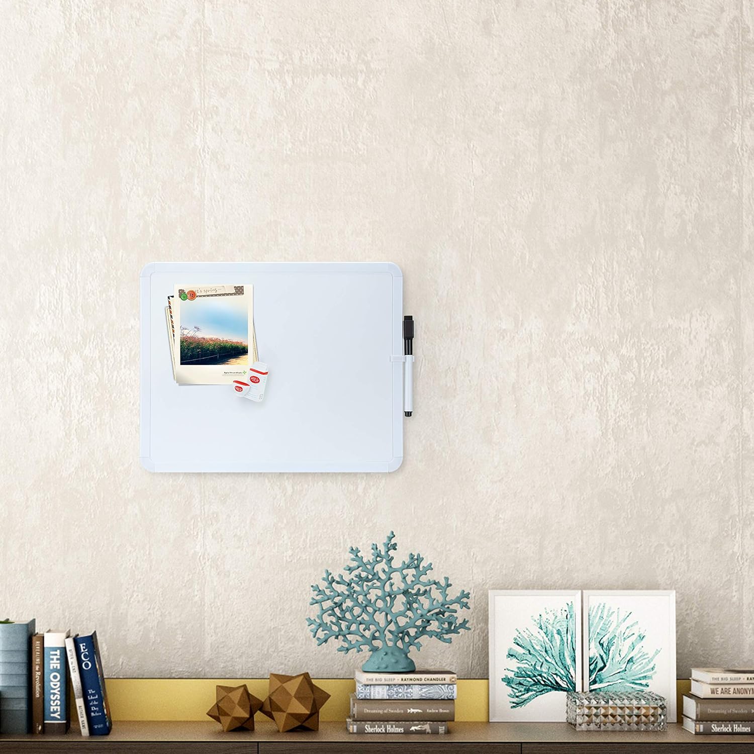 Mr. Pen- Dry Erase Board, 14” x 11”, White Frame | Includes Black Dry Erase Marker, Small Mini White Board for Students, Fridge, Wall, Locker, Double Sided Tapes Included - Image 9