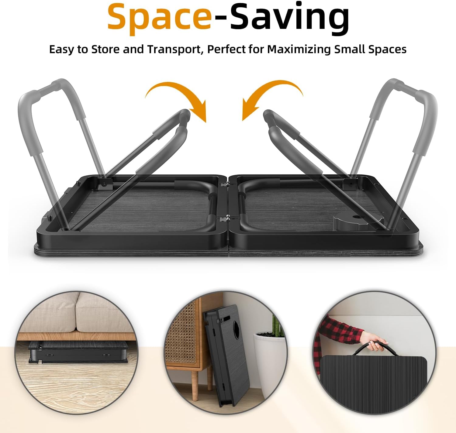 BUYIFY Foldable Laptop Bed Desk for Couch, Sofa - Large Lap Desk Tray Table with Cup Holder and Tablet Slot - Portable Notebook Stand for Eating, Writing, Studying and WFH -NEW-006-USA Original Patent - Image 7